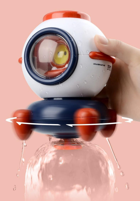 Bath Toys, Space Rocket Bath Toys for Toddlers 18, Baby Spray Water Bath Toys with Rotating Fountain and Light, Shower Bathtub Toys for Toddlers 1...