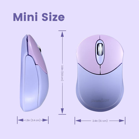 Perixx PERIMICE-802PP Wireless Bluetooth Mouse - Portable Design - Compatible with Windows, iOS, and Android PC, Laptop, Tablet, and Smartphone - ...