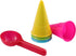 Kisangel 10pcs Plastic Ice Cream Cones Kids Ice Cream Scoop Set Outdoor Beach Toys Kids Sand Mold Toys for Seaside Play Sand Toys(Random Color)...