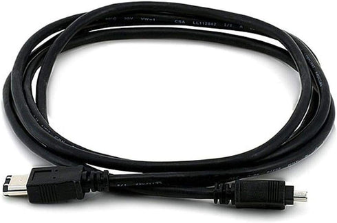 Monoprice 6-Feet IEEE-1394 FireWire iLink DV Cable 6P-4P M/M, Black (102665)...