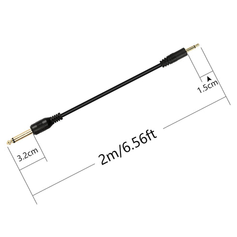 RIIEYOCA 1/8" to 1/4" TS Cable, Gold Plated 3.5mm Mono Male to 6.35mm Mono Male Audio Cable for Amplifier, Speaker,Guitar(2m/6.56ft)...