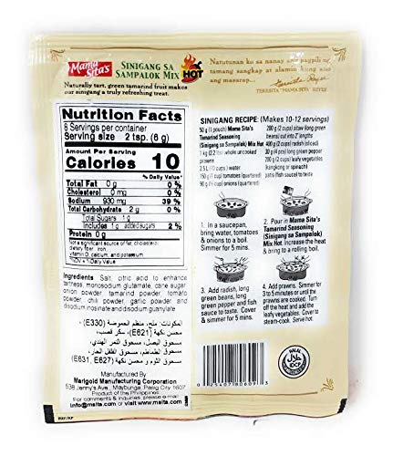 Mama Sita's Sinigang Sa Sampalok Mix Tamarind Seasoning Mix Hot 50g (1.76oz) 6 Pack...