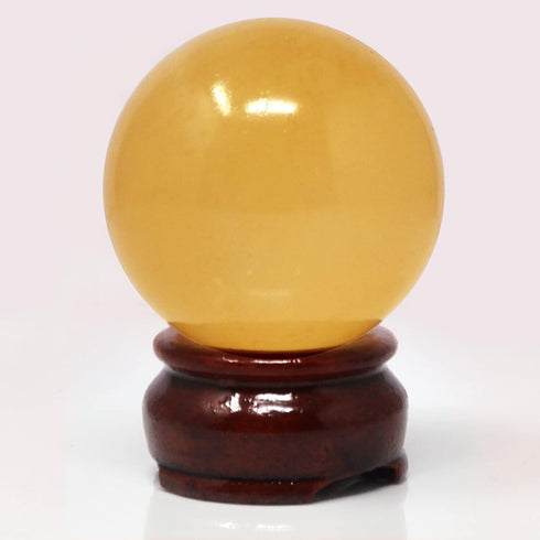 Feng Shui Natural Citrine Crystal Sphere Ball 2" +Stand and One Free Red String Bracelet Y1386...