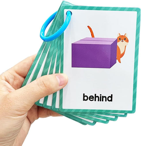 Prepositions English Words Learning Flashcards, High Frequency Words, Beginning Reading, Kindergarten ESL Teaching Materials, Autism Learning Mate...