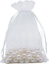 HRX Package White Organza Gift Bags 5x7 inch 100pcs, Mesh Jewelry Pouches Drawstring Bags Empty Sachet for Christmas Candy Present Wedding Giveawa...