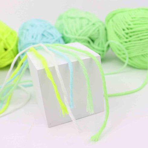 4 Pcs Glow in The Dark Yarn, Sewing Supplies,(55yd 50m) for Crocheting for DIY Arts, Crafts & Sewing Beginners Glow in The Dark Party (Cold Lemon ...