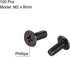 uxcell M2x8mm Phillips Screw Fastener Black 3.8mm Dia Screw Head for Laptop PC TV Fan Switch 100pcs...