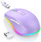 Wireless Mouse Jiggler - LED Wireless Mice with Build-in Mouse Mover, Rechargeable Moving Mouse for Laptop with Undetectable Random Movement Keeps...