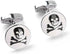 Cufflinks Unique Round Bone and Skull Engraved Cuffs Luxury Shirts Silver Cuff Links for Men...