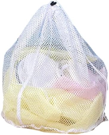 Small Commercial Mesh Laundry Bag with Handle and Drawstring for Dormitory, Travelling, College,Apartment, Camping, RV, Machine Washable, Hanging ...
