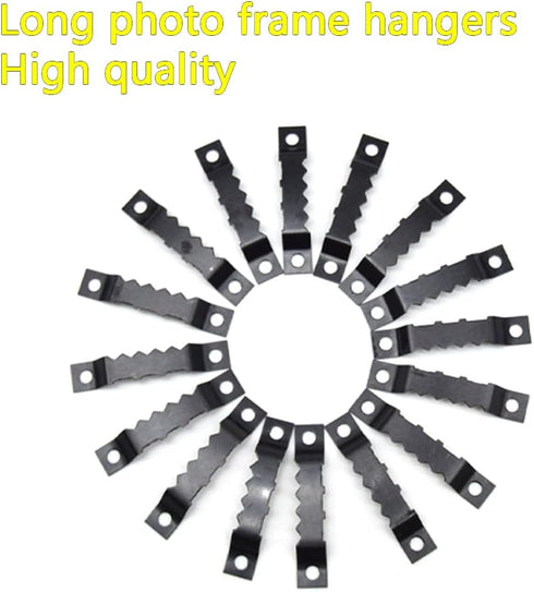 100 Pcs Sawtooth Picture Hangers 1.77in Sawtooth Hangers Picture Hooks Bulk Picture Hanging Brackets with Screws Frame Hanging Kit for Photos Artw...