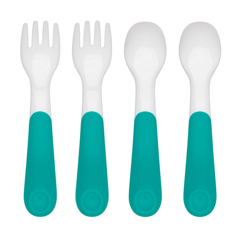 OXO Tot Fork and Spoon Training Set, Teal...