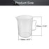 Othmro Measuring Cup 1000ml pp Plastic Graduated Beaker Clear with Handle for Lab Kitchen Liquids 1pcs...