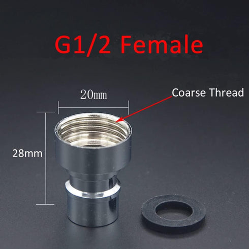 Faucet Quick Connector Adapter, Thead Connecting Faucet Aerator Adapter with Snap Quick Connector Fitting for Dishwasher Washing Machine (G1/2 Hos...