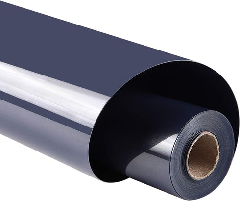 Guangyintong Navy Blue Heat Transfer Vinyl Rolls, 12" x 8ft - Iron On Vinyl for T-Shirts, Glossy Surface, Easy to Cut & Weed...