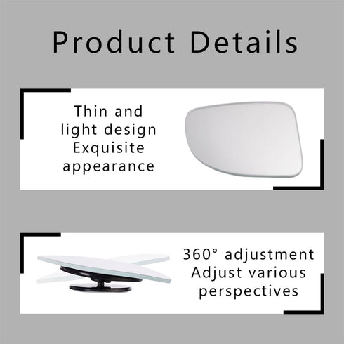 Blind Spot Mirror, HD Glass Frameless Convex Rear View Mirror, 360° Wide Angle Side Rear View Mirror, Car Exterior Accessories Side Mirror Blindsp...