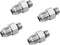 (4-PACK) 6400-06-04-O Hydraulic Hose Adapter Fitting 3/8" Male JIC 37° Flare (9/16"-18UNF) × 1/4" Male O-Ring Boss (7/16"-20UNF) SAE Straight Pipe...