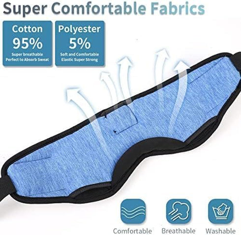 TOPOINT Sleep Mask Headphones with Wireless Bluetooth 5.3, Eye Mask White Noise Headphones for Sleeping Mask Light Blocking, Timer, 14 Hours for W...