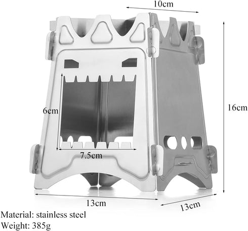 Lightweight Portable Wood Burning Camping Stove Camping Backpacking Stove Folding Wood Stove for Outdoor Hiking Camping Picnic Stove...