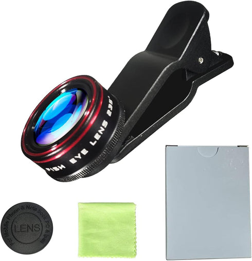 Phone Camera Lens, Clip on Cell HD Phone Fisheye Lens kit, 235° Fisheye Lens ?for Most iPhone Android Samsung Phones and Smartphones......