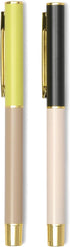 Designworks Ink Luxury Color Block Giftable Pens - Set of 2 - Off White + Taupe...