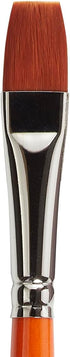 KINGART 6550-1/2 TAKLON WASH Paint Brush, 1/2, Black, Silver, Orange...