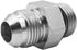 (2-PACK) 6400-08-08-O Hydraulic Hose Adapter Fitting 1/2" Male JIC 37° Flare (3/4"-16UNF) × 1/2" Male O-Ring Boss (3/4"-16UNF) SAE Straight Pipe J...