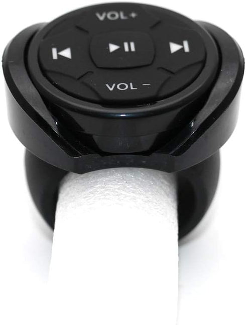 Wireless Bluetooth Media Button Remote Selfie Music Control Start Siri for iPhone Apply to Car Motorcycle Steering Wheel with Blue Button Light,Co...