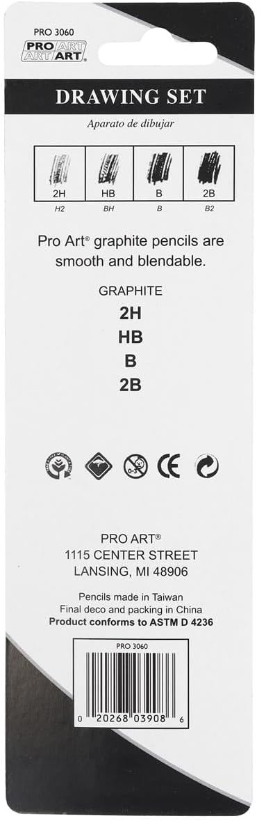 GOLDEN Drawing Set, 4 Count (Pack of 1), Graphite...
