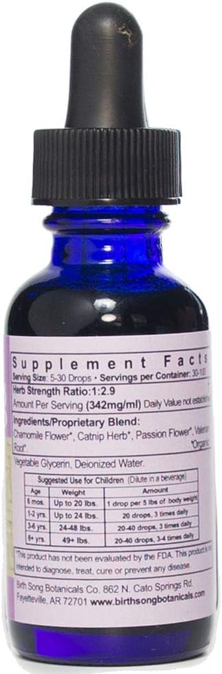 Children's Tranquility Tincture, Herbal Supplement with Valerian Root and Chamomile, 1oz Bottle Children's Herbal Immune Support, 1oz...