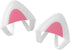 kwmobile Cat Ears for Overear Headphone (Set of 2) - Fits Headbands 1" to 1.5" (2.5cm to 3.8cm) Diameter - White/Dark Pink...