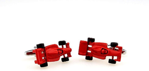 Indy F1 Red Formula One Car Auto Racing Race Pair Cufflinks in a Presentation Gift Box & Polishing Cloth...