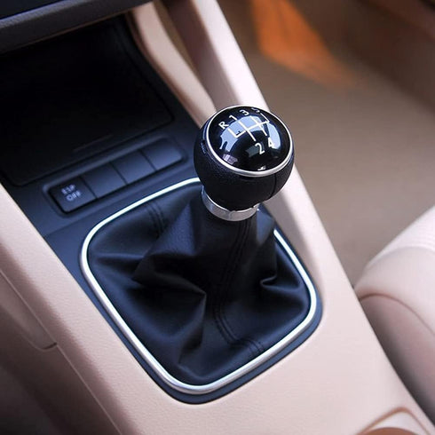 Shift Knob 5 Speed Gear Stick Shift Lever Knob Leather Gearstick Gaiter Kit Car Shift Boots Cover Shift Knob Boot Kit for 6 Mk5 Mk6 2005?2014...