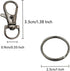 60 Pcs Premium Dark Grey Swivel Clasps Lanyard Snap Hooks with Key Rings, Key Chain Clip Hooks Lobster Claw Clasps for Keychain Clip Lanyard, Jewe...