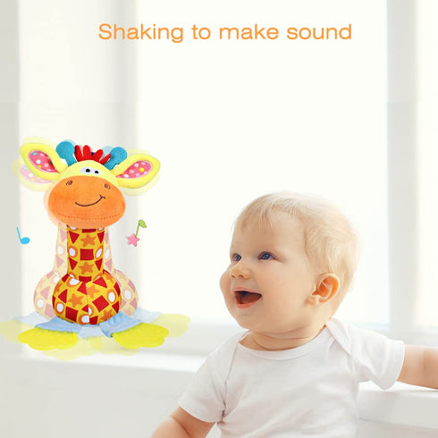 Baby Soft Rattles 0-6 Months, Baby Toys for Infant Developmental, Seneory Hand Grip Toys for Babies 6 to 12 Months, Soft Plush Toy for Newborn Gif...