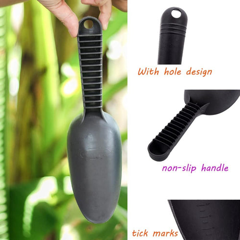 Plastic Garden Shovel Plant Hand Trowels 3 Pack Soil Planting Digging Transplanting Multi-Function Beach Sand Pet's Food Scoop Garden Tools...