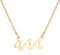 COLORFUL BLING Dainty Angel Number Pendant Necklace Stainless Steel Choker 000 1111 111 222 333 444 555 666 777 888 999 Numerology Jewelry Gift fo...