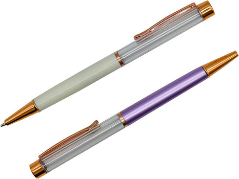 12PCS Empty Tube DIY Pens Stylus Floating Pens Classic Business Pens Black Ink Ballpoint Pens For School Office Party Christmas Gift Accessories.....