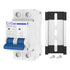 AC Miniature Circuit Breaker 40 Amp 2 Pole 120/240V Solar AC Disconnect Switch Thermal Magnetic Trip Din Rail Mount...