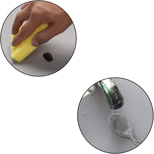 23.6'' by 15.7''Flexible Silicone Placemat Non Slip Waterproof Heat Resistant Dinner Table Grey 1 pcs...