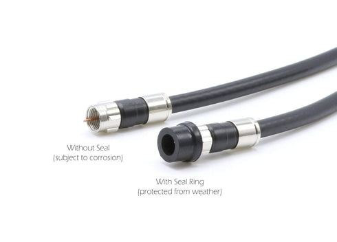 THE CIMPLE CO Coaxial F (F81) Weather Seal Boot - for Coax Ground Blocks, splitters, or Other F Connectors - Creates a Water Tight Seal (Grommet) ...