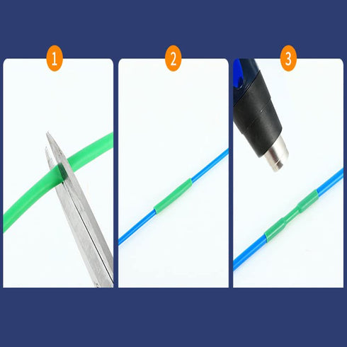 Othmro 0.04inch Inner Dia 32.81FT Length Heat Shrink Tubings 2:1 PE Plastic Electrical Shrink Tubings Insulation Protection Heatshrink Tubes Indus...