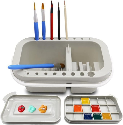 Paint Brush Cleaner Brush Rinser Art Supplies Water Cycle Rinser Multifunctional Paint Brush Scrubber for Acrylic Brush Makeup Brush Watercolor an...