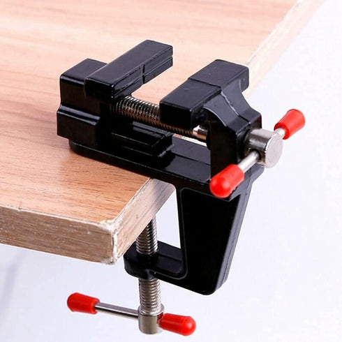 Mini Table Bench Vice Clamp for Jewelry Model Making DIY Repairs Modelling Painting and Crafting-Black (aluminum alloy)...