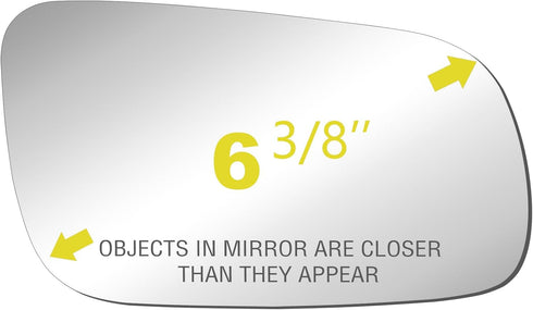 Mirror Glass Replacement fit for Volkswagen VW| 1999-2002 Cabrio 1999-2006 Golf 1999-2005 Jetta 1998-2004 Passat Passenger Right Side RH With Adhe...