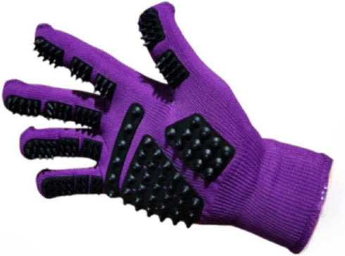 Pet Grooming Glove - Gentle Bathing & Deshedding Brush Glove for Long & Short Hair Dogs, Cats, Rabbits, Horses - Easy to Use Dog Washing Gloves - ...