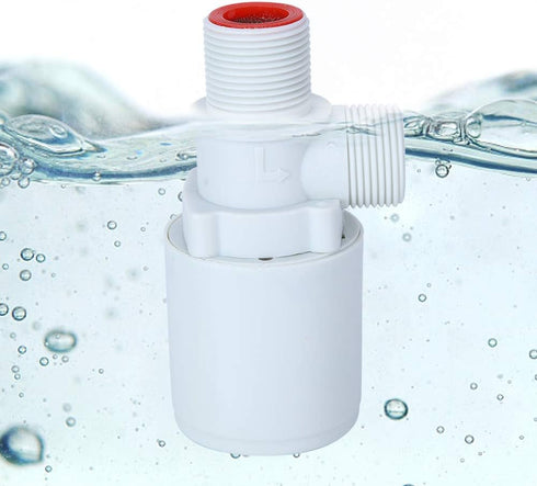Automatic Float Valve, 3/4" Thread Water Level Control Valve Floating Ball Valve, Plastic Vertical Water Liquid Level Control Sensor Automatic wit...