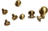 Happy E-life 24 Pcs Head Button Brass Stud Screwback Screw Back Spots DIY for Purse Handbag(5/6/7/8/9/10mm)...