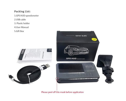 KingNeed Original Universal GPS Head Up Display Speedometer Odometer Car Digital Speed Display MPH Over Speeding Alarm Car Clock for All Vehicles ...