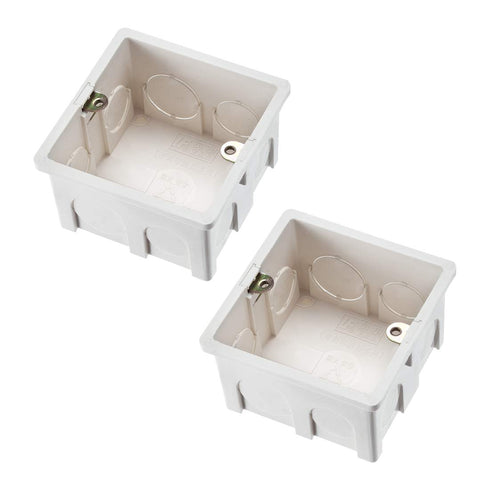 uxcell Wall Switch Box Electrical Outlet Flush Mount 86 Type Single Gang White 2pcs...